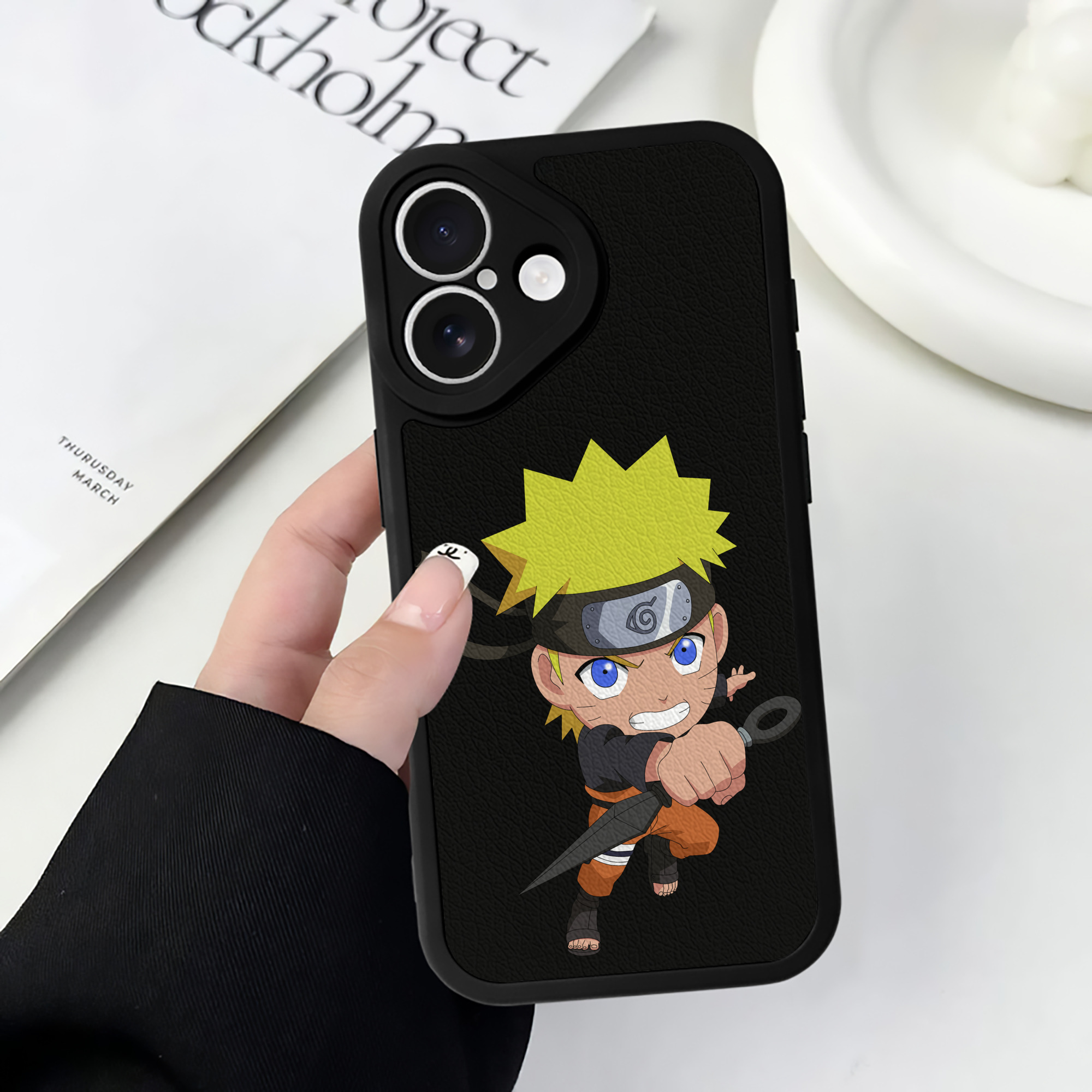 （画像用） NARUTO -ナルト- うずまき ナルト Uzumaki Naruto 【iPhone 16シリーズ対応】シリコンスマホケース（レザー調） 材質：シリコン